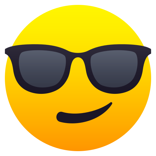 Lächelndes Gesicht mit Sonnenbrille :sunglasses: 😎